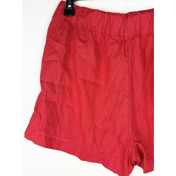 J Crew Women's 100% Linen Red Shorts Coastal Preppy Classic, Extra Small, XS - Picture 6 of 10